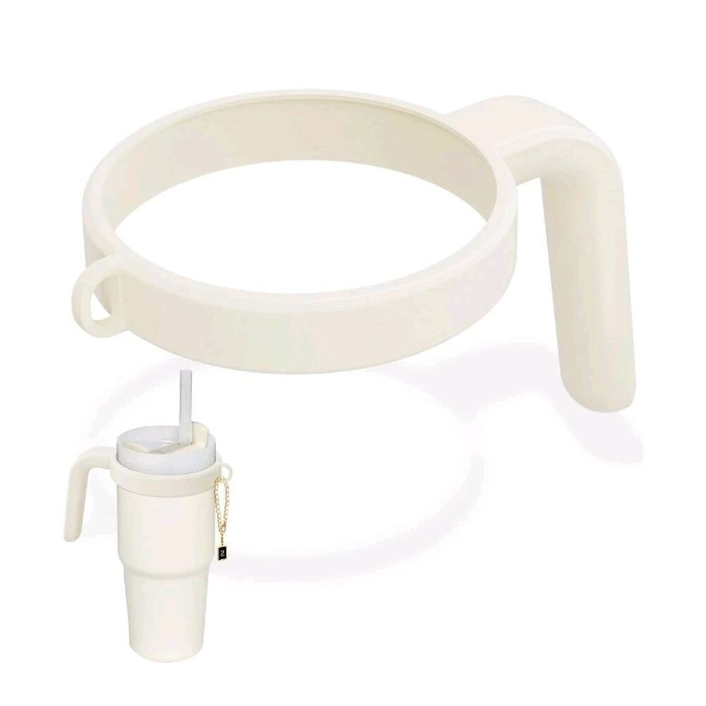 Cream Color Handle For Yeti 20oz Tumbler With Hook To Personalize With Chain.